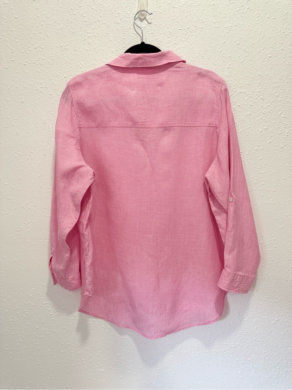 Sigrid Olsen 100% linen Pink Button-Down Linen Shirt 1X - Picture 6 of 7